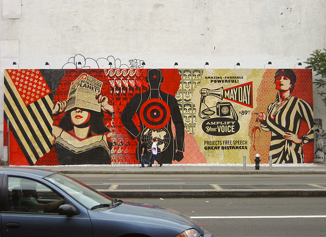 Eine Wand von Fairey zum May Day in New York (Foto: flickr/s.huyser) 